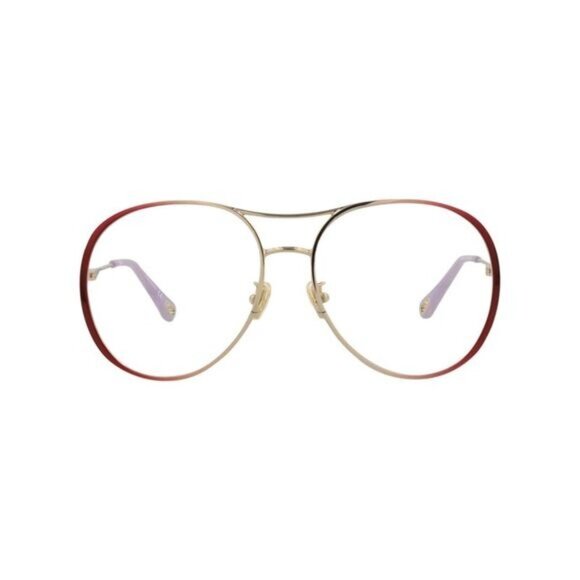 NEW CHLOE EYEGLASSES BURGUNDY AVIATOR WOMEN EYEWEAR CHLOE CH0019O 002 - Picture 2 of 3